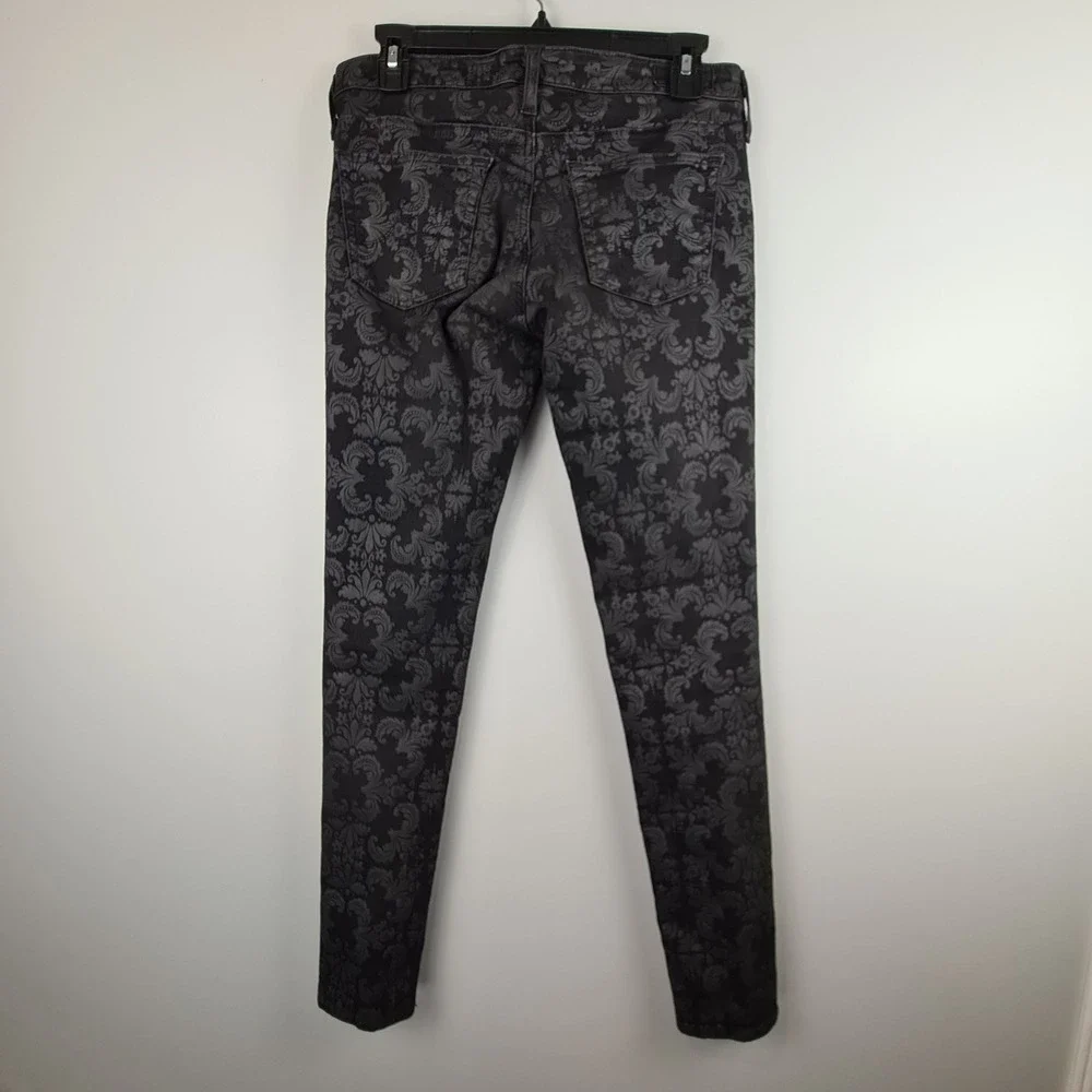 AG Adriano Goldschmie Womens 28R The Legging Ankle‎ Brocade Velvet Jeans Pants